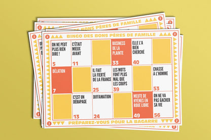 BINGO DES BONS PÈRES DE FAMILLE - JAUNE