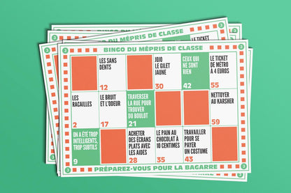 BINGO DU MÉPRIS DE CLASSE - VERT